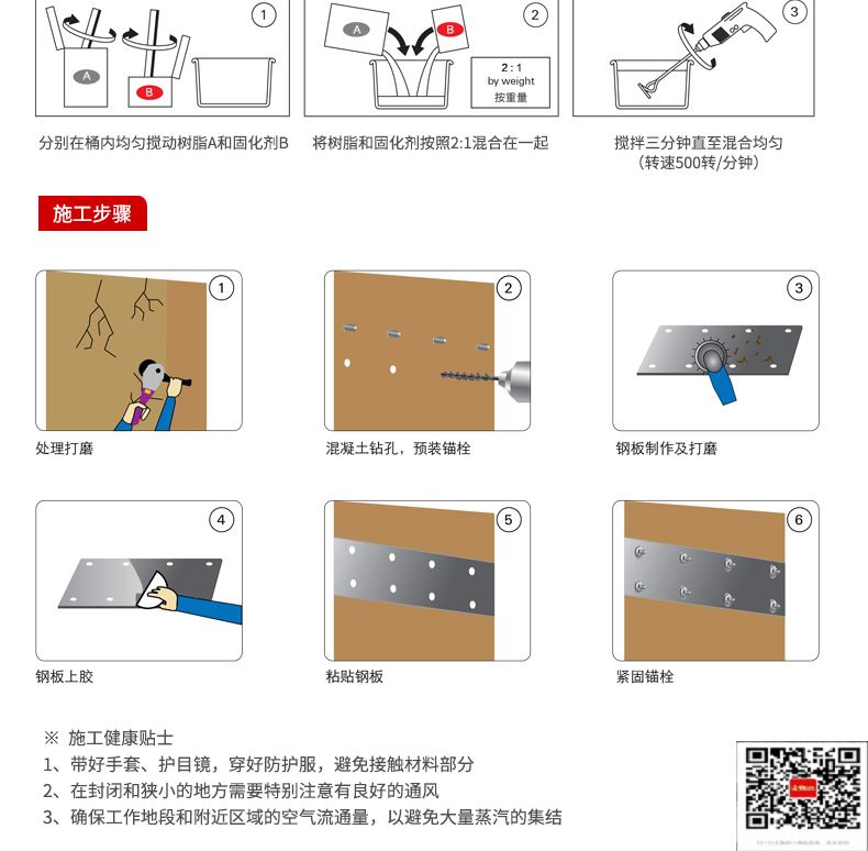 包钢和硕粘钢加固施工过程